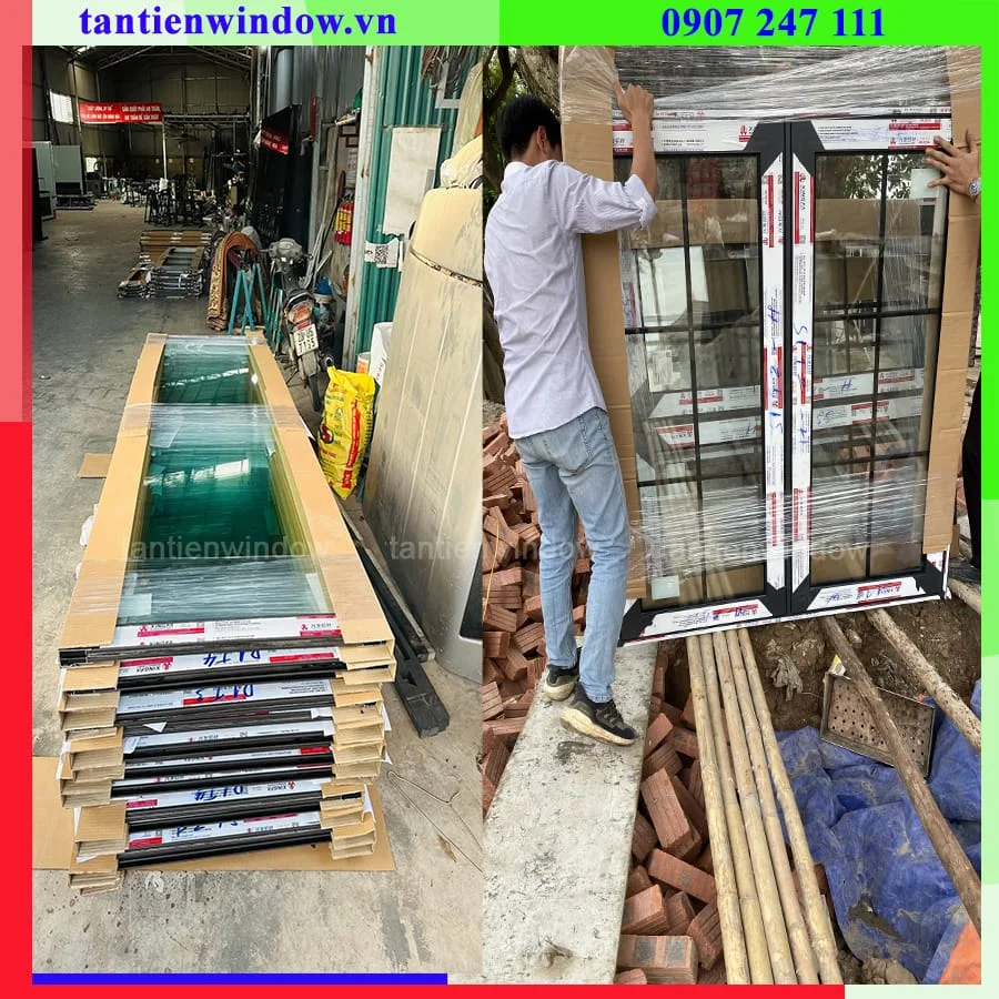 HÌNH ẢNH CHUYỂN CỬA TỪ XƯỞNG TỚI CÔNG TRÌNH 